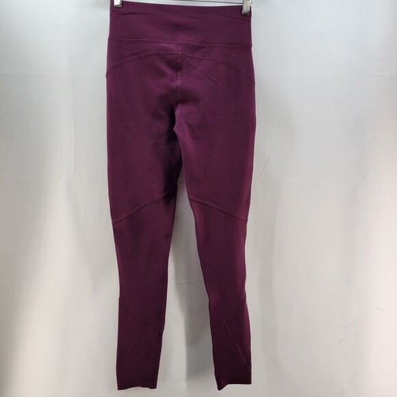 Sweaty Betty London Leggings Womens Small Full Length Zipper Pockets Maroon - Picture 11 of 16